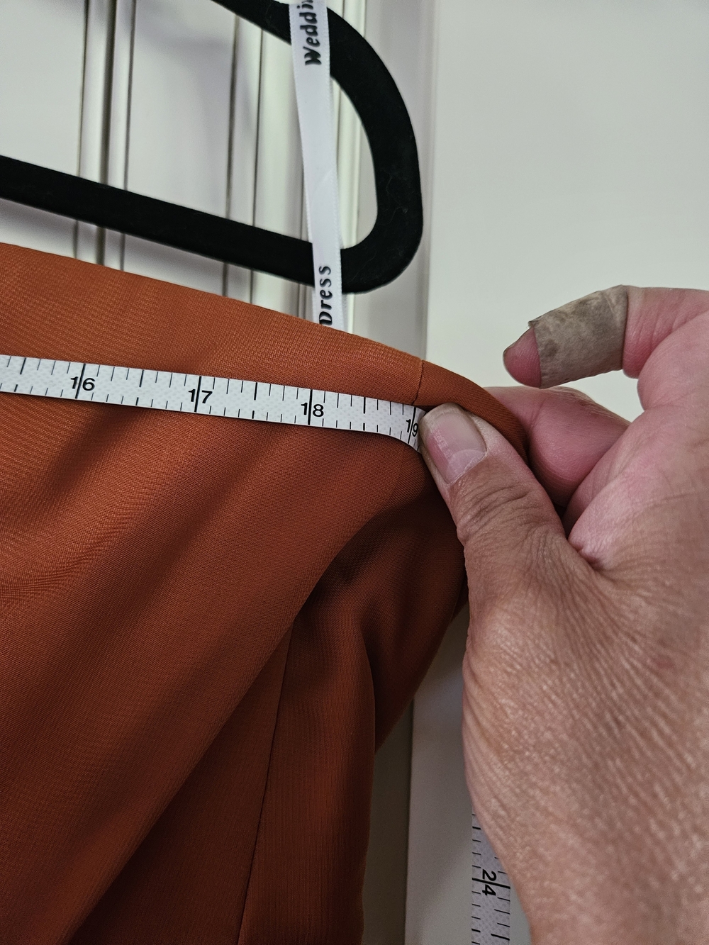 Terracotta One-Shoulder Draped Women's Dress - Picture 8 of 12